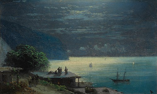 Crimean Coast by Moonlight, 1898, Ivan Aïvazovski