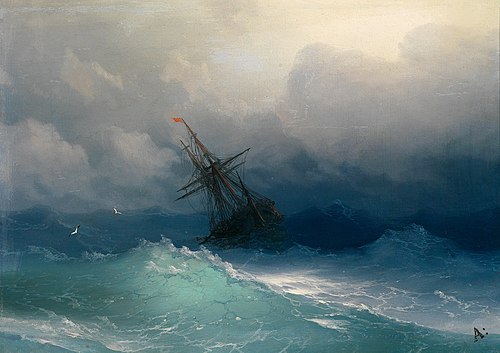 Ship on Stormy Seas, 1850, Ivan Aïvazovski