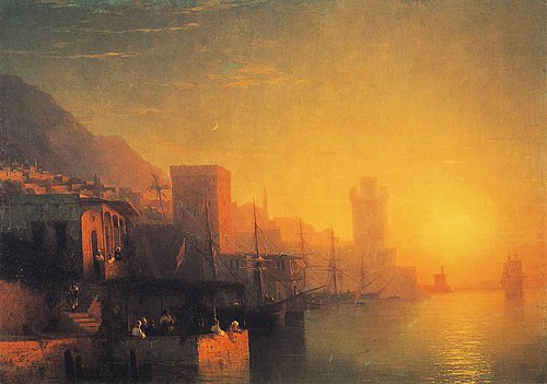 The Island of Rhodes, 1861, Ivan Aïvazovski