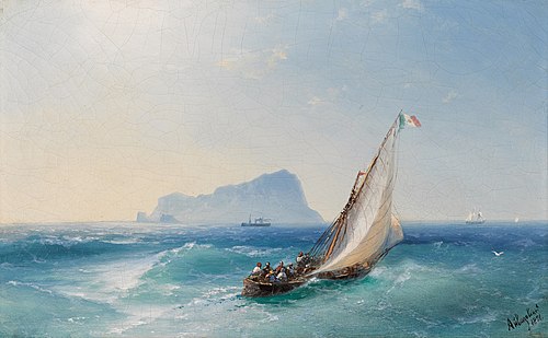 The Bay of Naples with Capri, 1891, Ivan Aïvazovski