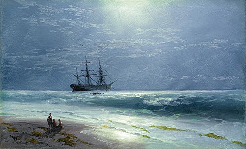 Moonlit Landing, 1895, Ivan Aïvazovski