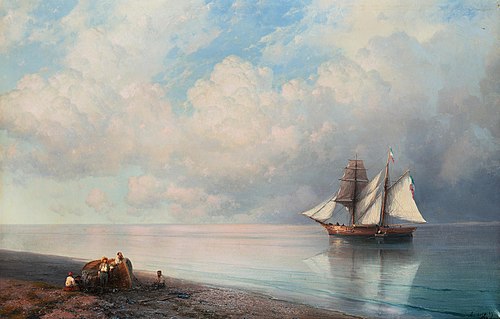 Calm early evening sea, 1884, Ivan Aïvazovski