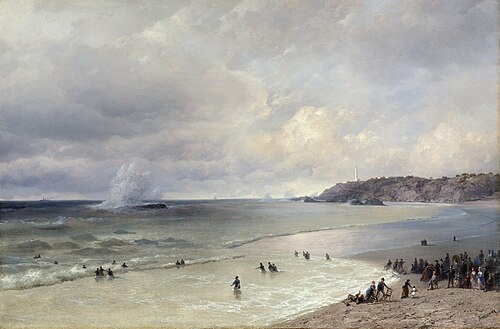 The Beach at Biarritz, , Ivan Aïvazovski