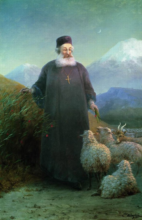 Catholicos Khrimyan Airik near Echmiadzin, 1895, Ivan Aïvazovski