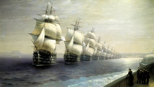 Parade of the Black Sea Fleet, 1886, Ivan Aïvazovski