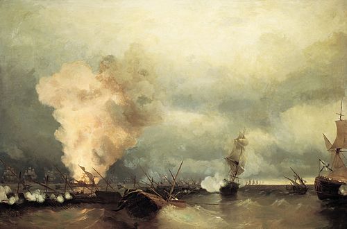 The Battle of Wyborg Bay, 1846, Ivan Aïvazovski