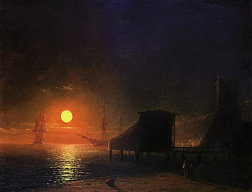 Theodosia. Moonlight night, 1852, Ivan Aïvazovski