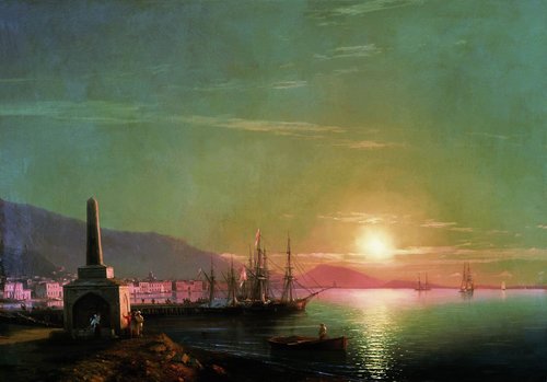 Theodosia Bay, sunrise, 1855, Ivan Aïvazovski