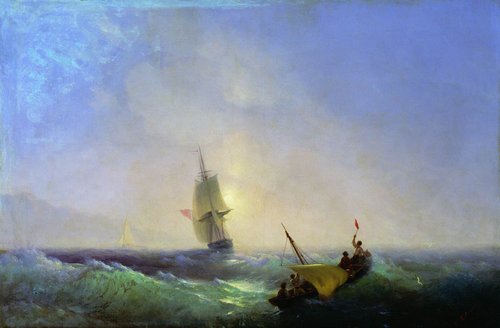 Rescuers from the shipwreck, 1844, Ivan Aïvazovski