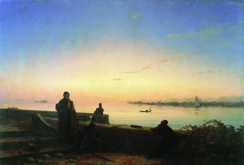 The Mekhitarist Fathers on Lazarus Island, Venice, 1843, Ivan Aïvazovski