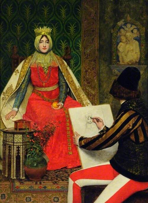 Queen Elizabeth of Hungary and the Court Painter, 1910, James-Dromgole Linton