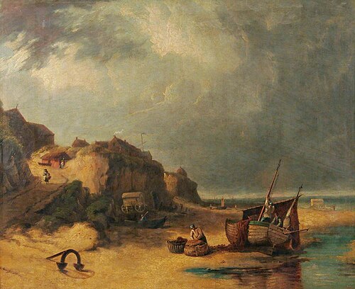Beach Scene, Mundesley, Norfolk, , Robert Ladbrooke