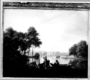 Gezelschap rustend aan het water, 1668, Jacob Esselens