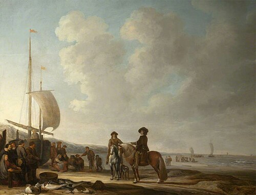 The Beach at Katwijk, South Holland, Netherlands, 1656, Jacob Esselens