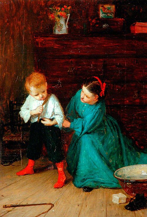His First Breeches, 1865, John Burr