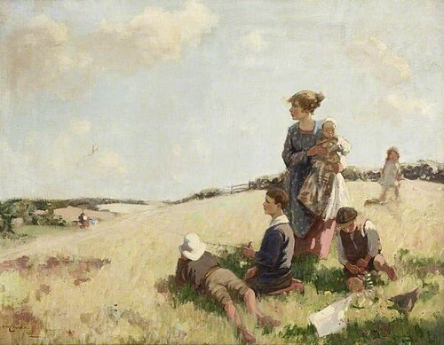 Flying the Kite, 1918, William Hanna Clarke