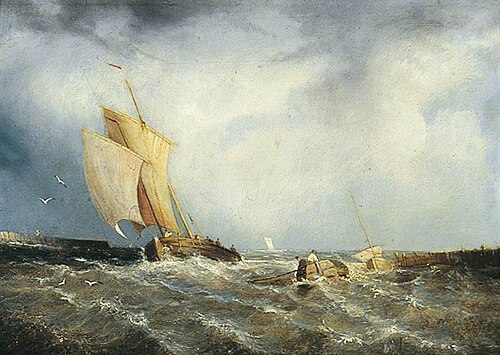 Coast Scene with Fishing Boats, , John Wilson