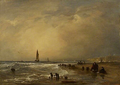 A Coastal Scene between Nieuport and Ostend, 1816, John Wilson
