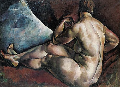 Nude from the Back (Seated Nude, Nude Study), 1920, Vilmos Aba-Novák