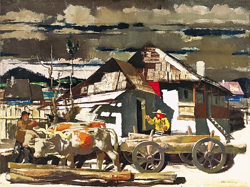Court in Zsögöd, 1936, Vilmos Aba-Novák
