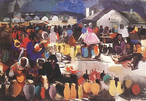 Market of Ceramics, , Vilmos Aba-Novák