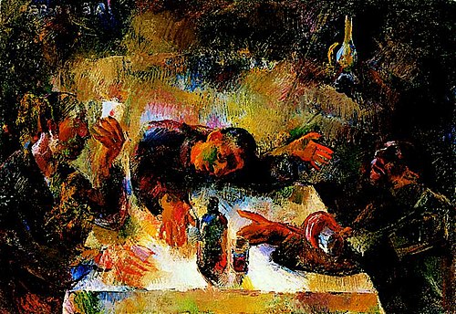 Drinkers (Wine Drinkers), 1925, Vilmos Aba-Novák