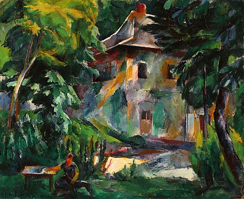 In the Garden of a Zugliget Villa, 1926, Vilmos Aba-Novák