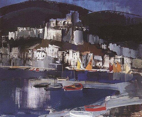 Italian Coastal Village, 1930, Vilmos Aba-Novák