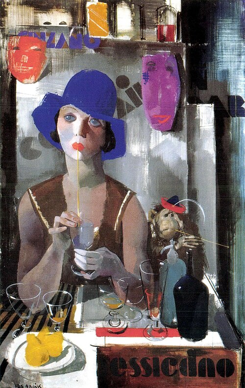 Laura (Woman in a blue Hat), 1930, Vilmos Aba-Novák