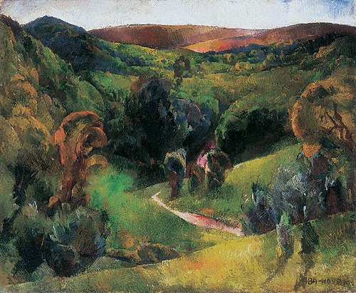 Landscape in Felsőbánya, 1925, Vilmos Aba-Novák