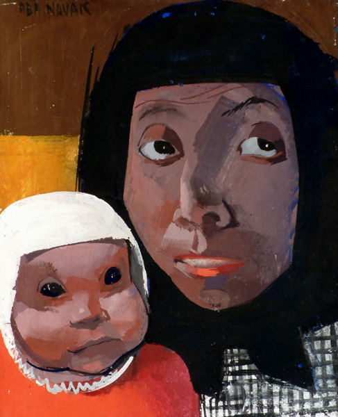 Mother with her Child, , Vilmos Aba-Novák