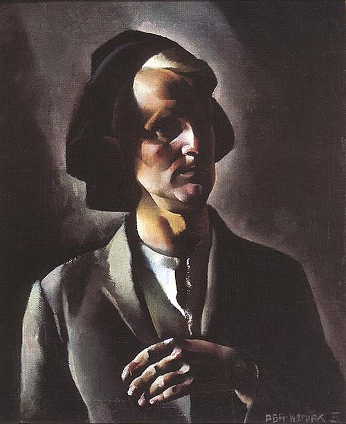 Self-portrait in Barette, 1920, Vilmos Aba-Novák