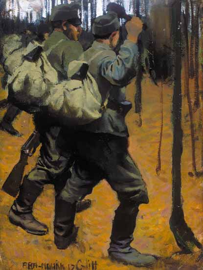 Soldiers in the Forest, 1917, Vilmos Aba-Novák