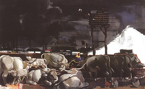 Watering, 1935, Vilmos Aba-Novák