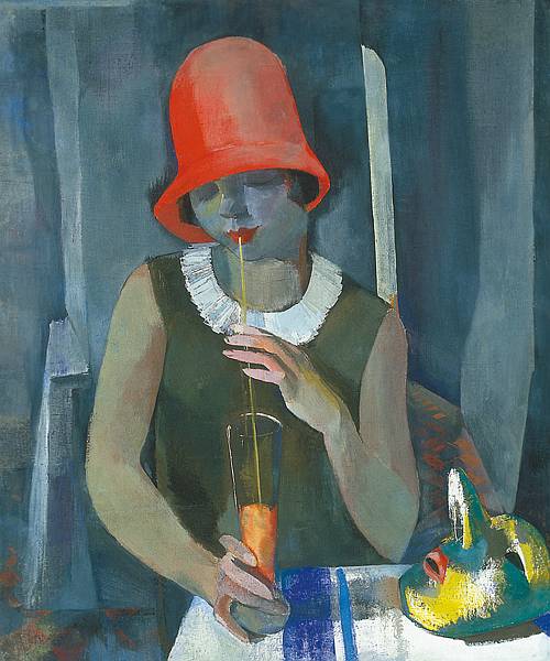 Woman with red Hat, 1929, Vilmos Aba-Novák