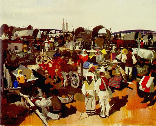 The Fair in Csíkszereda, 1935, Vilmos Aba-Novák