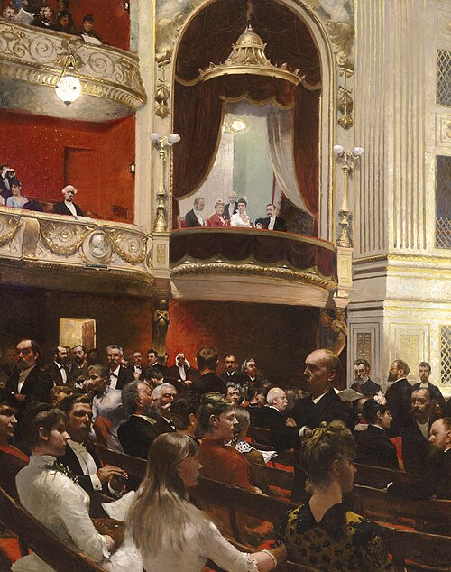 An Evening at the Royal Theatre, 1887, Paul Fischer