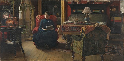 The living room, 1887, Paul Fischer