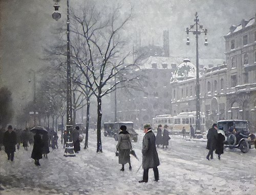 Vesterbrogade, Winter, 1919, Paul Fischer