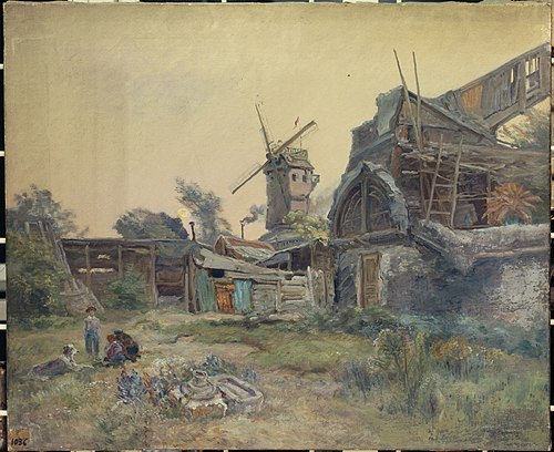 Moulins à Montmartre, 1900, Henri-Arthur Bonnefoy
