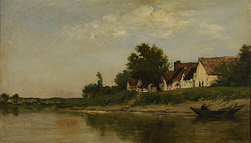 Bords de rivière, 1881, Karl Daubigny