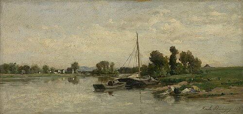 The Oise and L' Isle de Vaux, 1871, Karl Daubigny