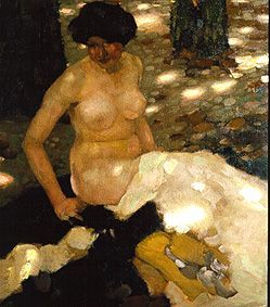 Weiblicher Akt, 1904, Leo Putz