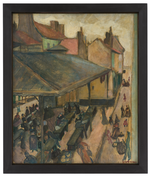Ostend Fish Market, 1909, Rudolf Großmann