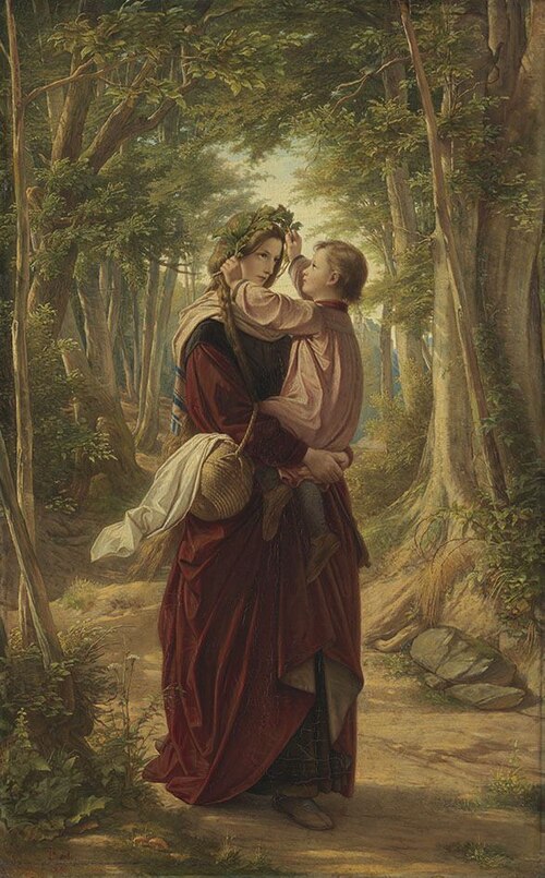 Eine Mutter mit ihrem Kind, 1865, Leopold Bode