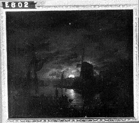 Ships on a river by moonlight, 1845, Jacob Abels