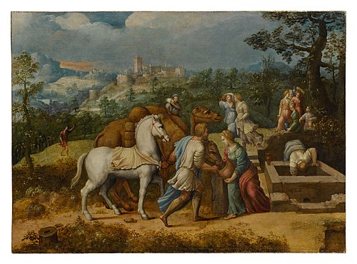 Rebecca at the Well, , Girolamo da Treviso