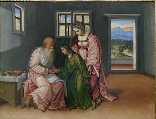 Isaac bénissant Jacob, 1520, Girolamo da Treviso