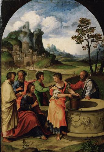 Christ and the Woman of Samaria, 1525, Girolamo da Treviso