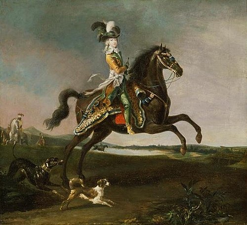 Marie-Antoinette, reine de France à cheval, 1783, Louis-Auguste Brun